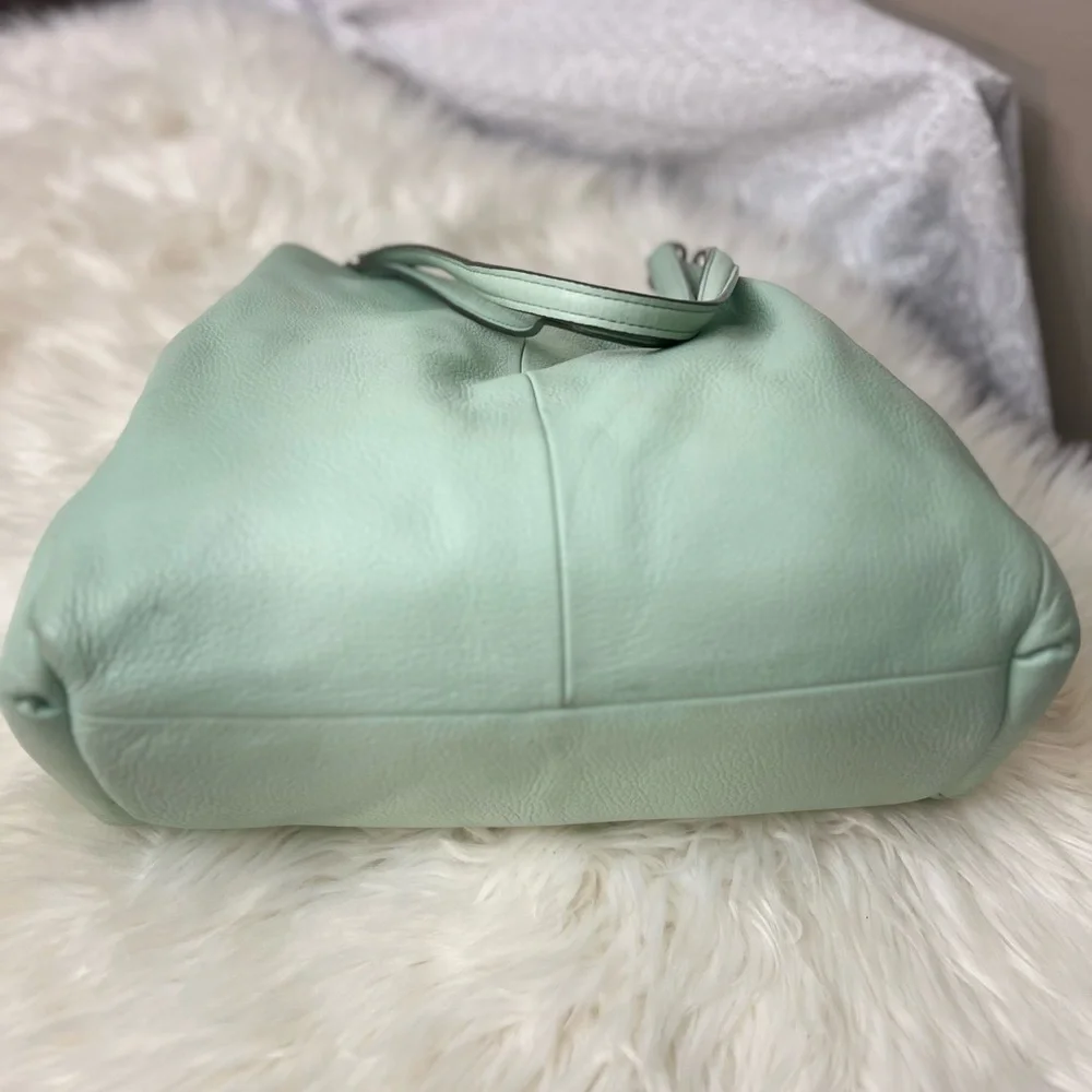 Coach Mint Green #F35723 Leather Shoulder Bag